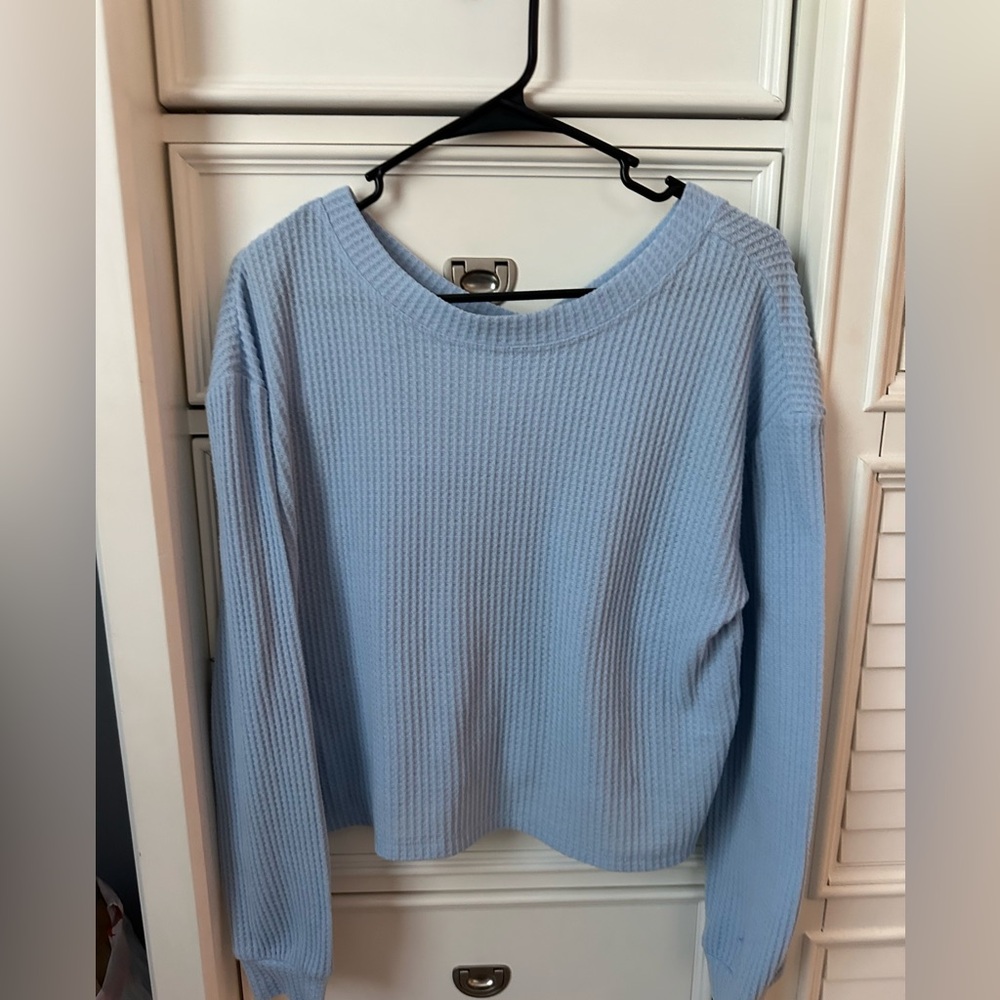 Aeropostale Sky Blue waffle knit shirt  XS